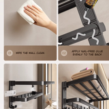 Wall-Mounted Bathroom Storage Towel Rack