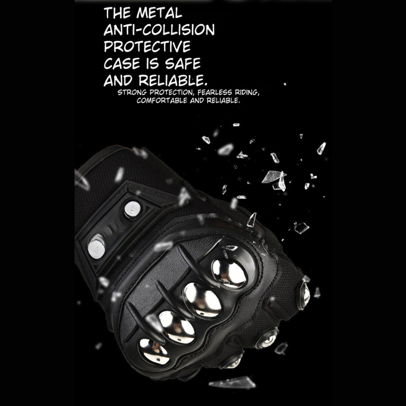 Stainless Steel Shell Motorbike Safety Gloves