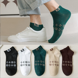 New Breathable Street Style Boat Socks (Set of 5)