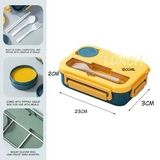 Heating Multi-Compartment Lunch Box With Fork Spoon