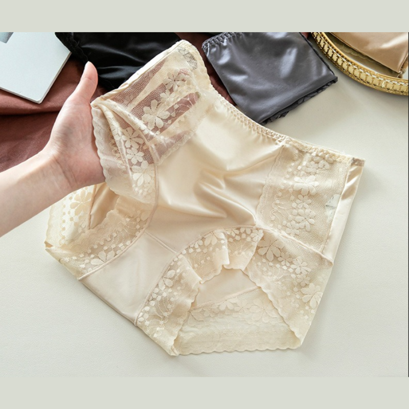 Women’s Skin-Friendly Mulberry Silk Hip-Lift Panties ( Set  Of 03)