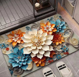 40*60cm 3D Colorful Flower Mat