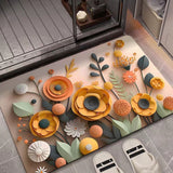 40*60cm 3D Colorful Flower Mat