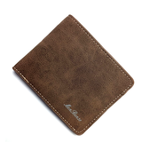 Mens Retro Frosted Two-fold Vertical Wallet