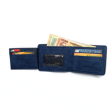 Mens Retro Frosted Two-fold Vertical Wallet