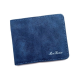 Mens Retro Frosted Two-fold Vertical Wallet