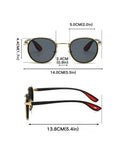 Retro Gold-Rimmed Casual Sunglasses