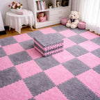 Soft Washable Foam Splicing Tiles Carpet ( Set of 12)