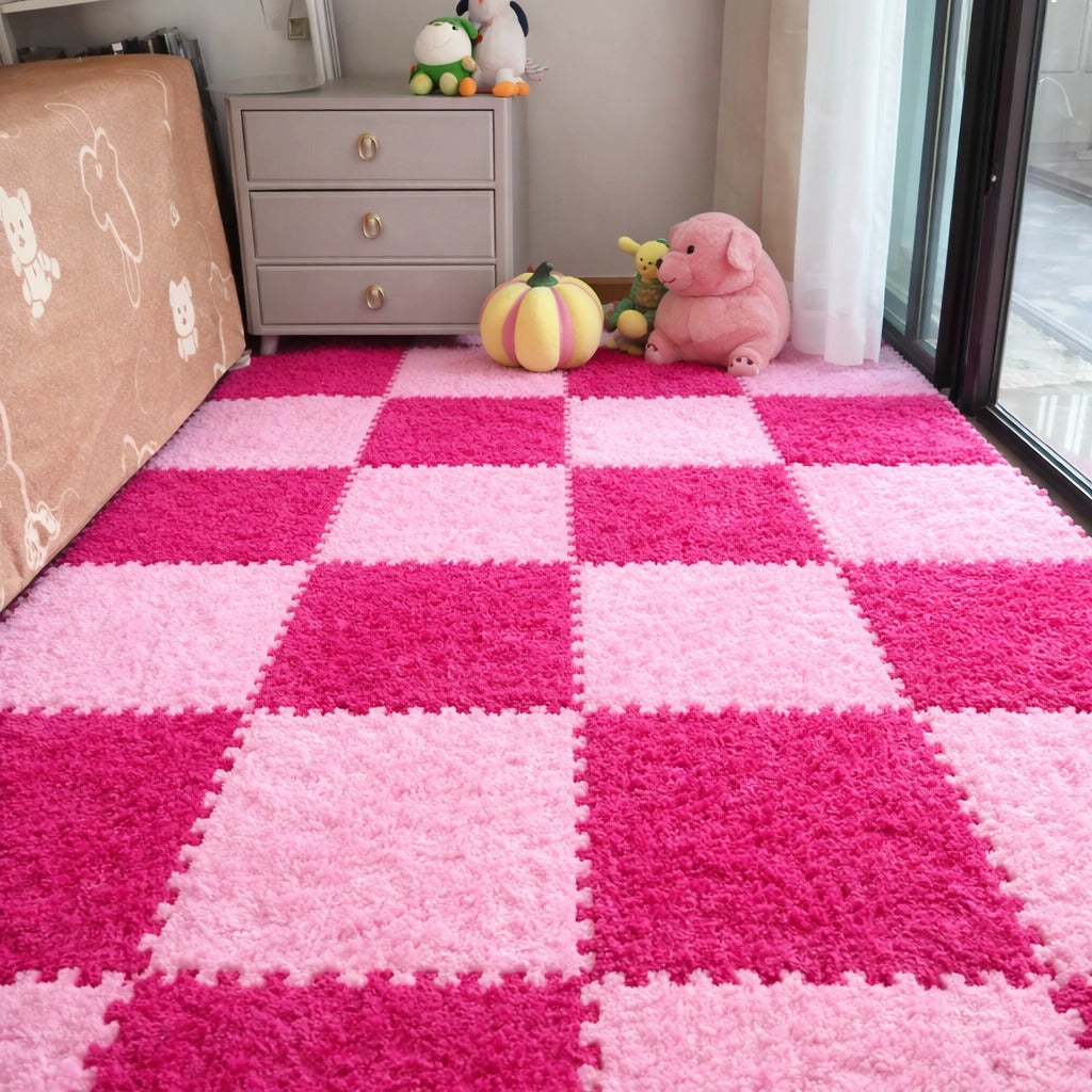 Soft Washable Foam Splicing Tiles Carpet ( Set of 12)