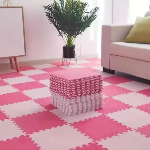 Soft Washable Foam Splicing Tiles Carpet ( Set of 12)