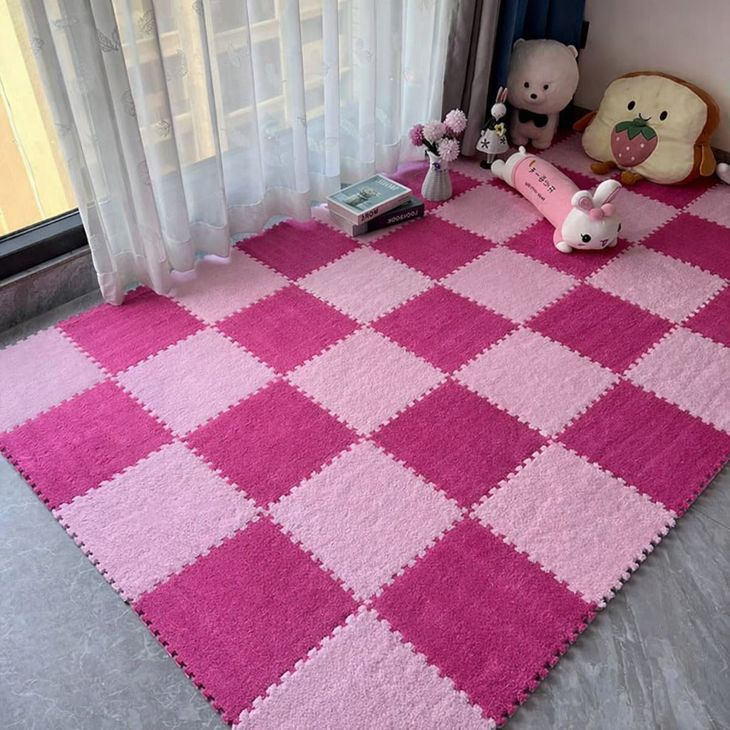 Soft Washable Foam Splicing Tiles Carpet ( Set of 12)