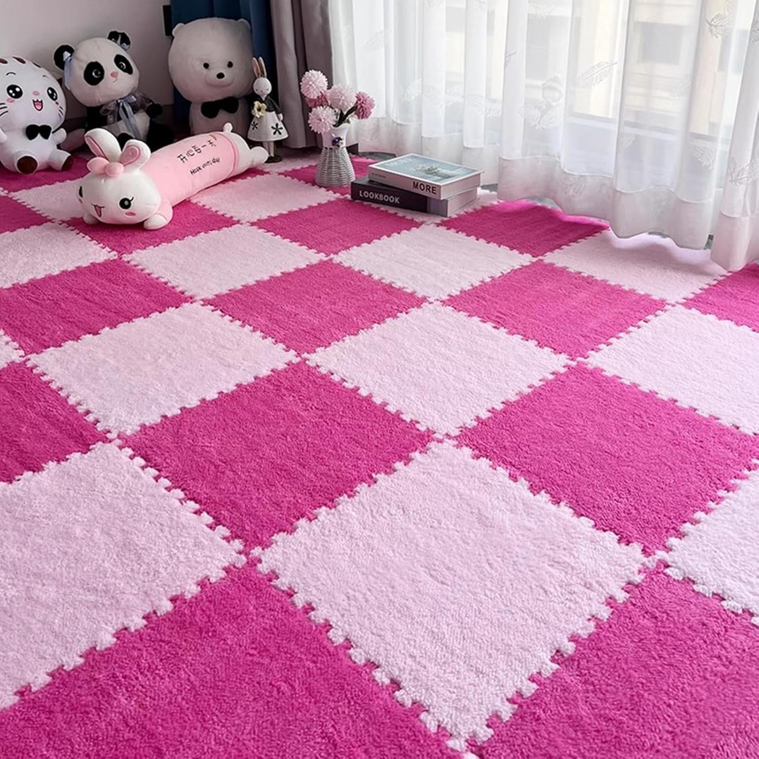 Soft Washable Foam Splicing Tiles Carpet ( Set of 12)