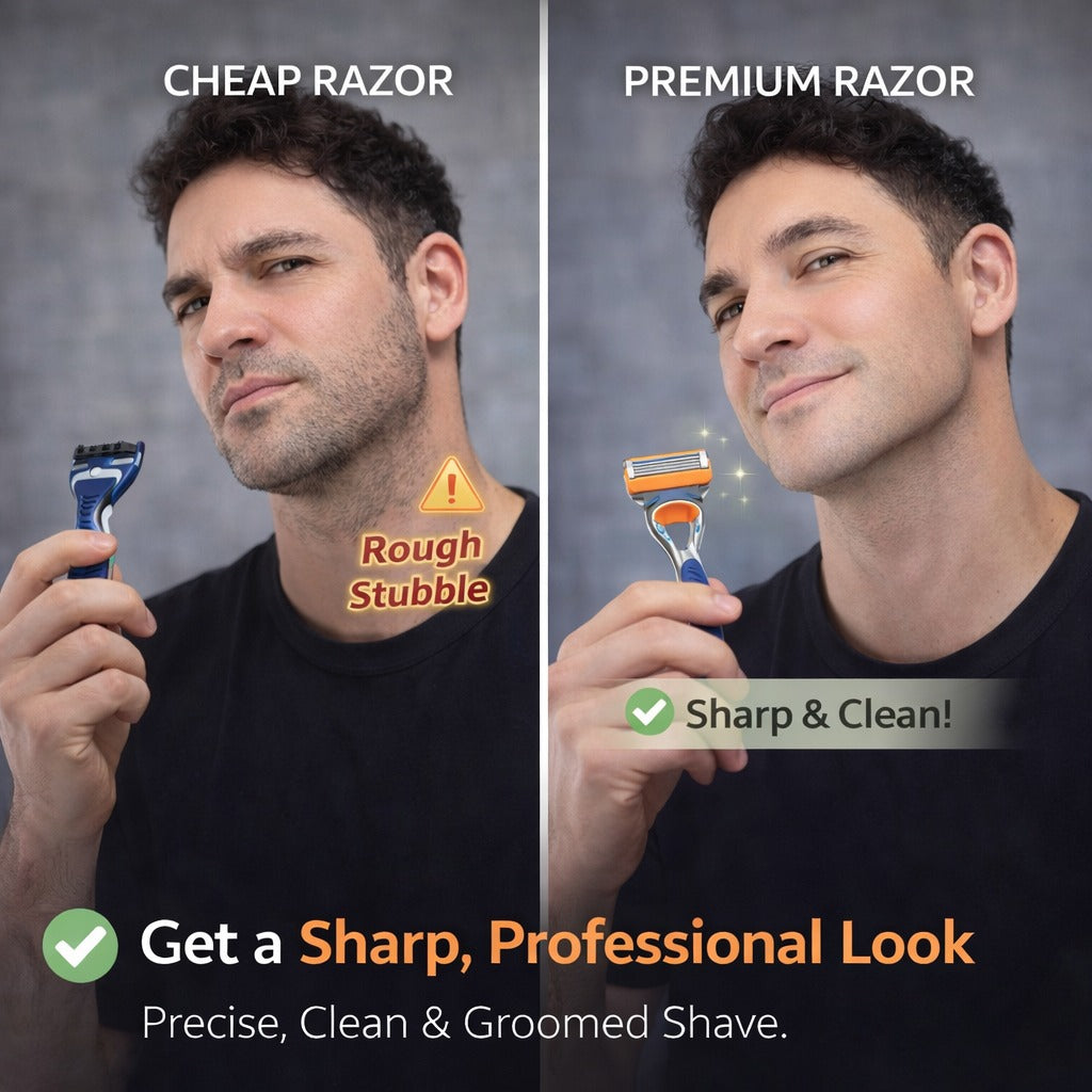 Travel Friendly Five Layer Blade Grip Shaving Razor