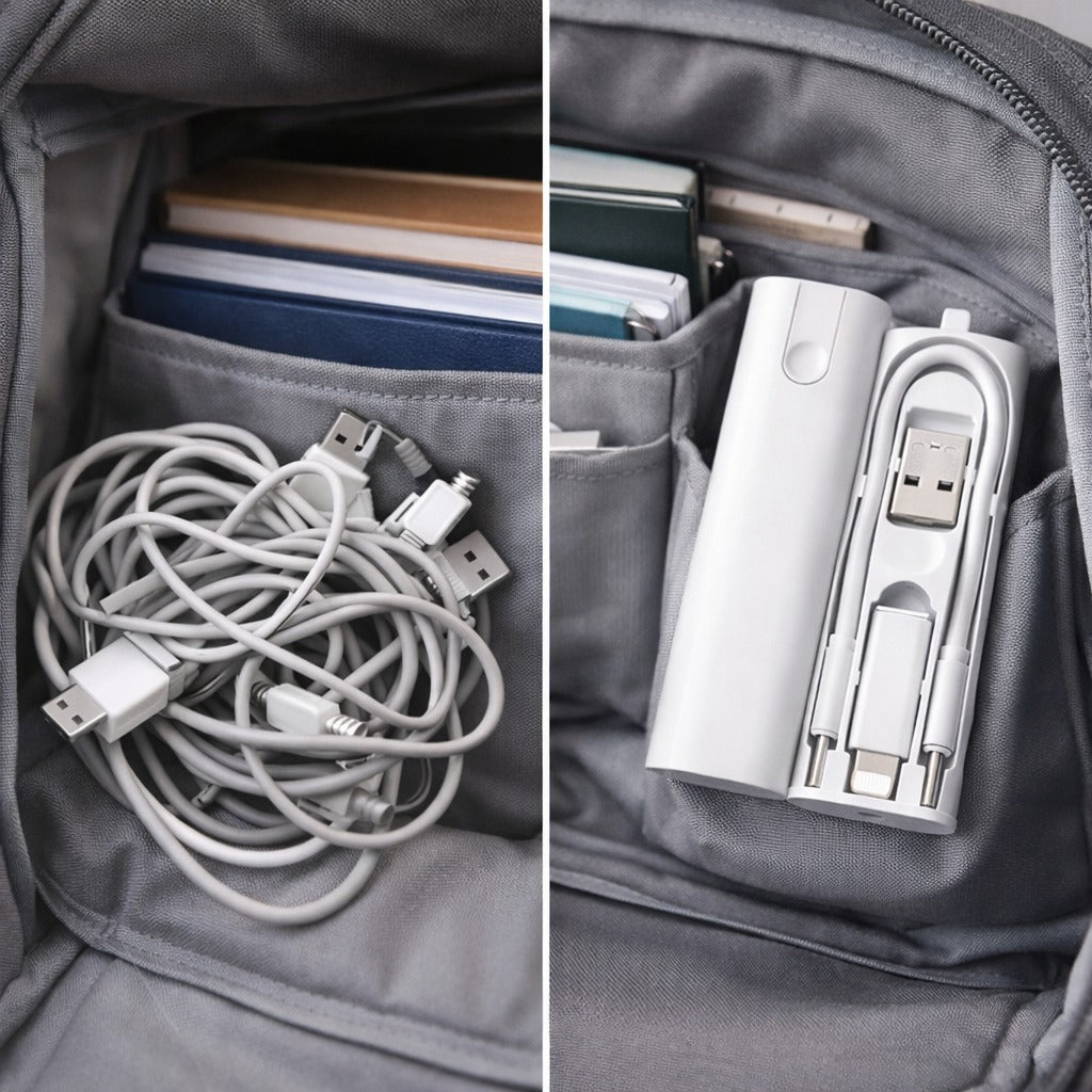 60W fast charging 5-in -1 multi-function data cable Box