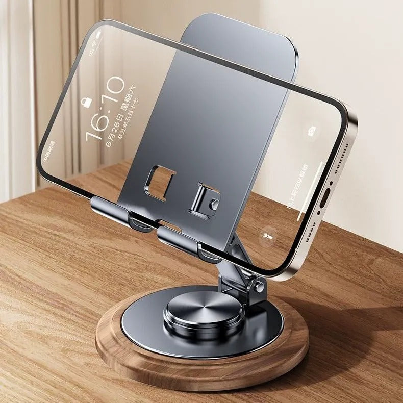 360 Degree Wooden Rotating Adjustable Phone Stand