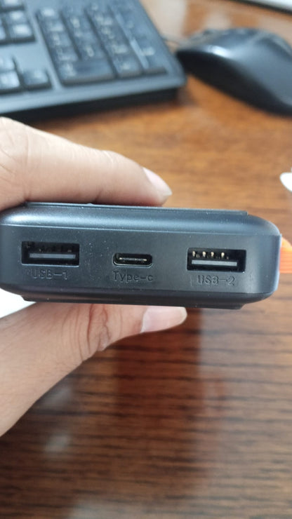 10000mAh Solar LED Multi Cable Power Bank