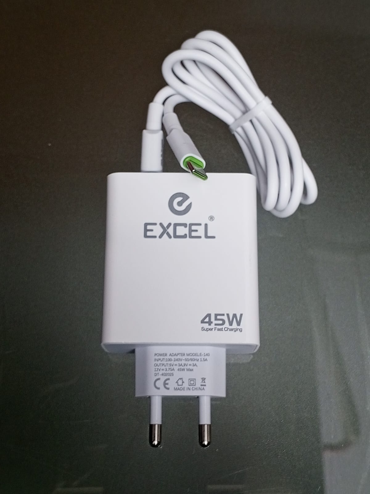 45W Fast Charging Single Port Adapter & Cable