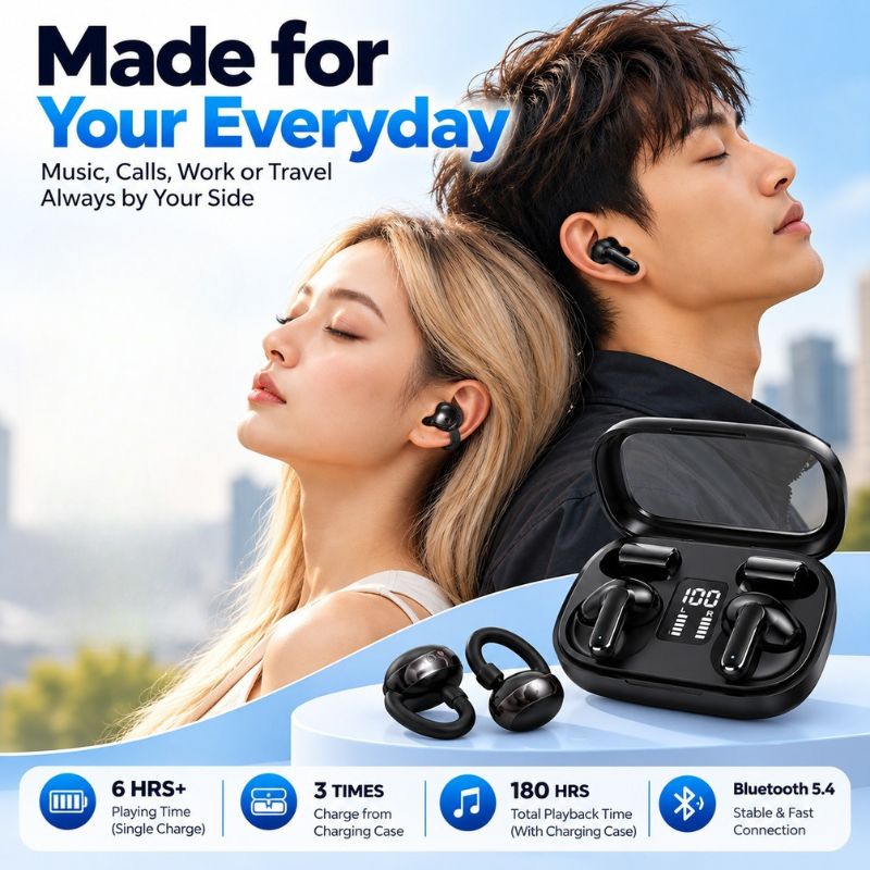 Q10 4-in-1 Bluetooth Earbuds-Dual Wearing Style