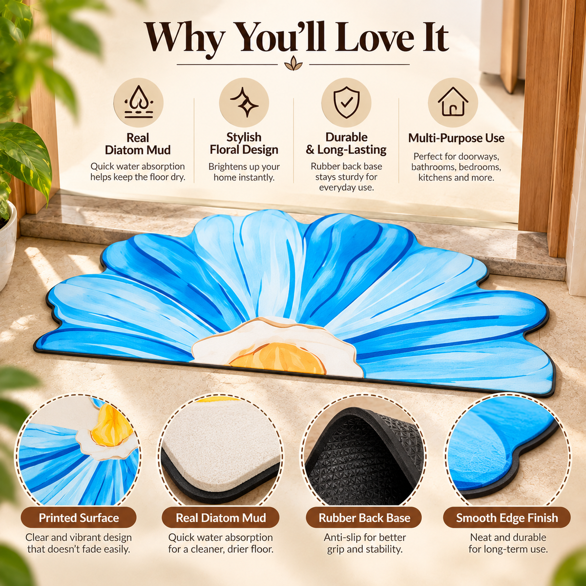 Premium Diatom Mud Floor Mat