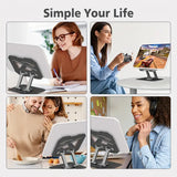 360° Foldable & Adjustable Desk Tablet Stand