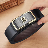 Men's toothless automatic buckle belt