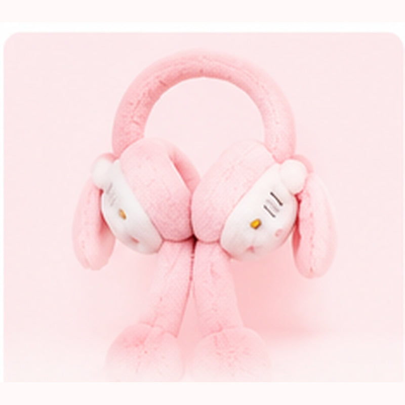 Pink BunnyHug plush rabbit earmuff