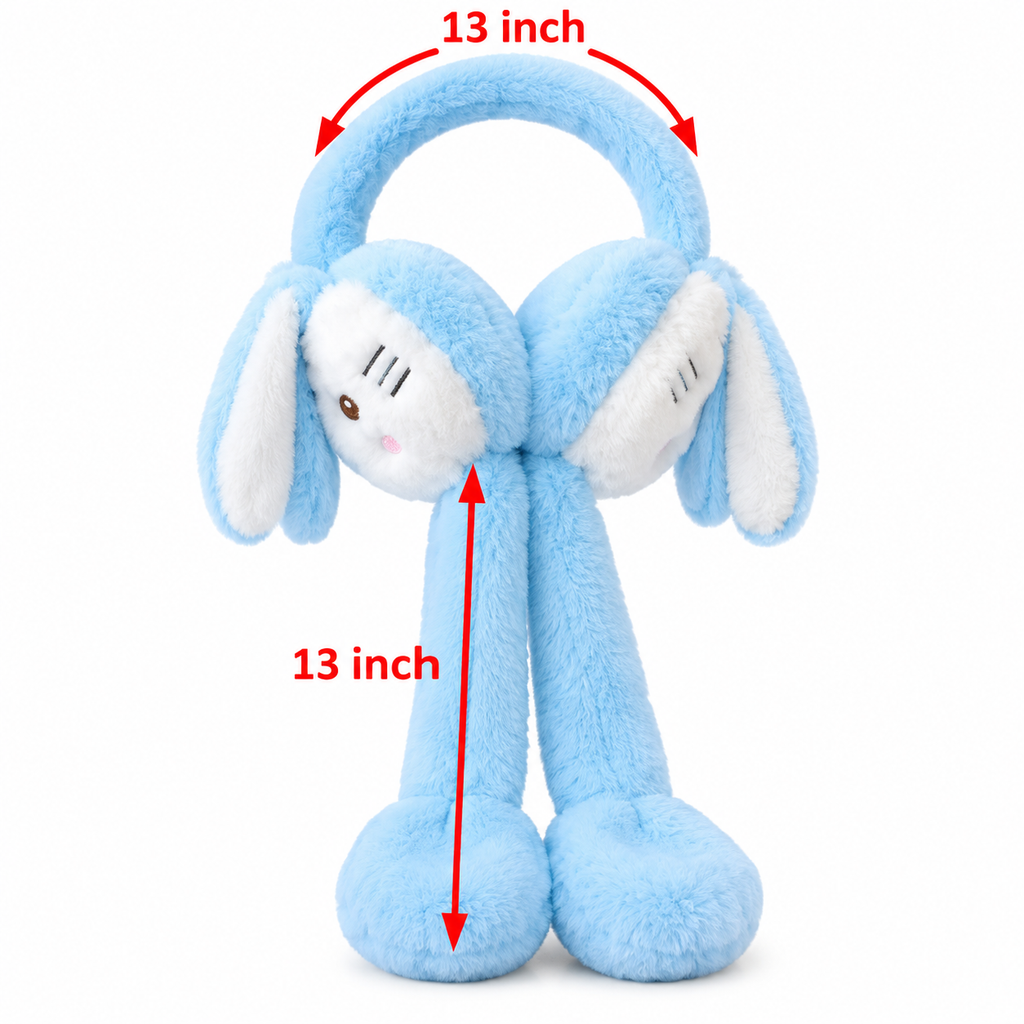 BunnyHug blue earmuff 13 inch dimension reference