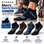 STROPS sports ankle socks lifestyle and four-pair set