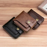 Vintage Style Small PU Leather Men's Wallet