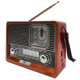 USB Solar Energy Portable Retro FM Radio With Bluetooth Wireless Speaker