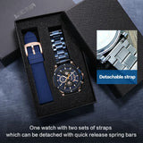 MEGIR Stainless steel strap multi-functional sports watch