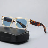 UV400 Vintage Rectangle Sunglasses for Men