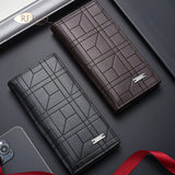 High Capacity Long Men Luxury PU Leather Wallet