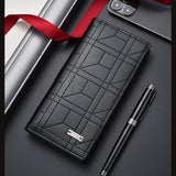 High Capacity Long Men Luxury PU Leather Wallet