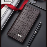 High Capacity Long Men Luxury PU Leather Wallet