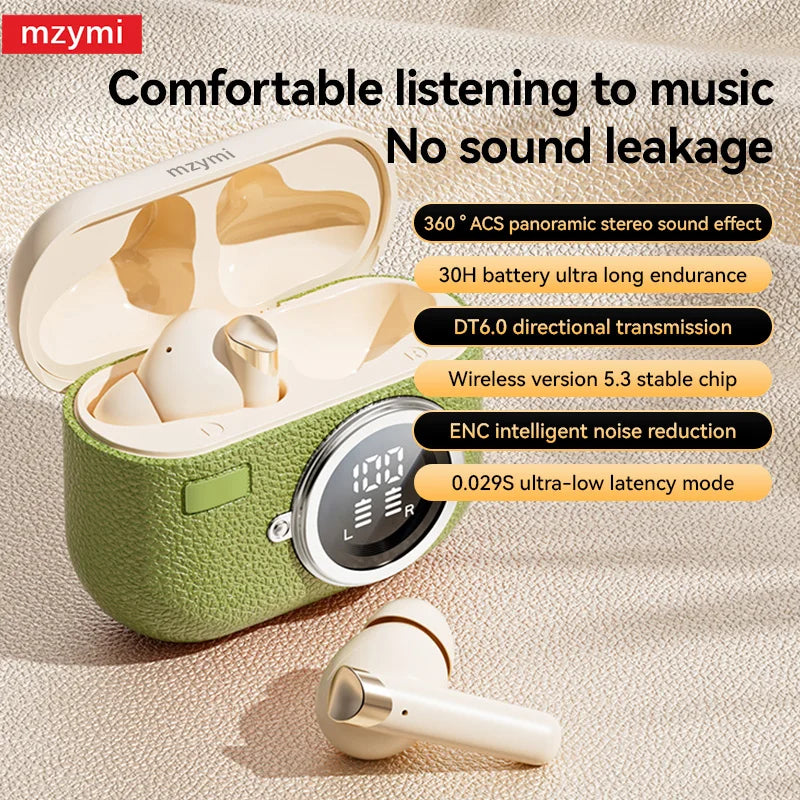Noise Reduction Sports Touch Screen Bluetooth 5.3 Earbuds