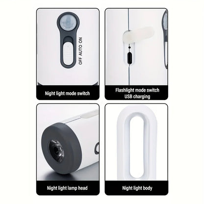 Portable 2 In 1 LED Night Lamp & Flashlight