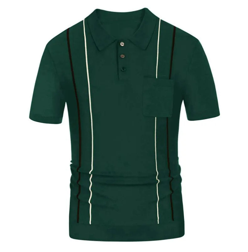 Men Summer Luxury Knitted Polo Shirt