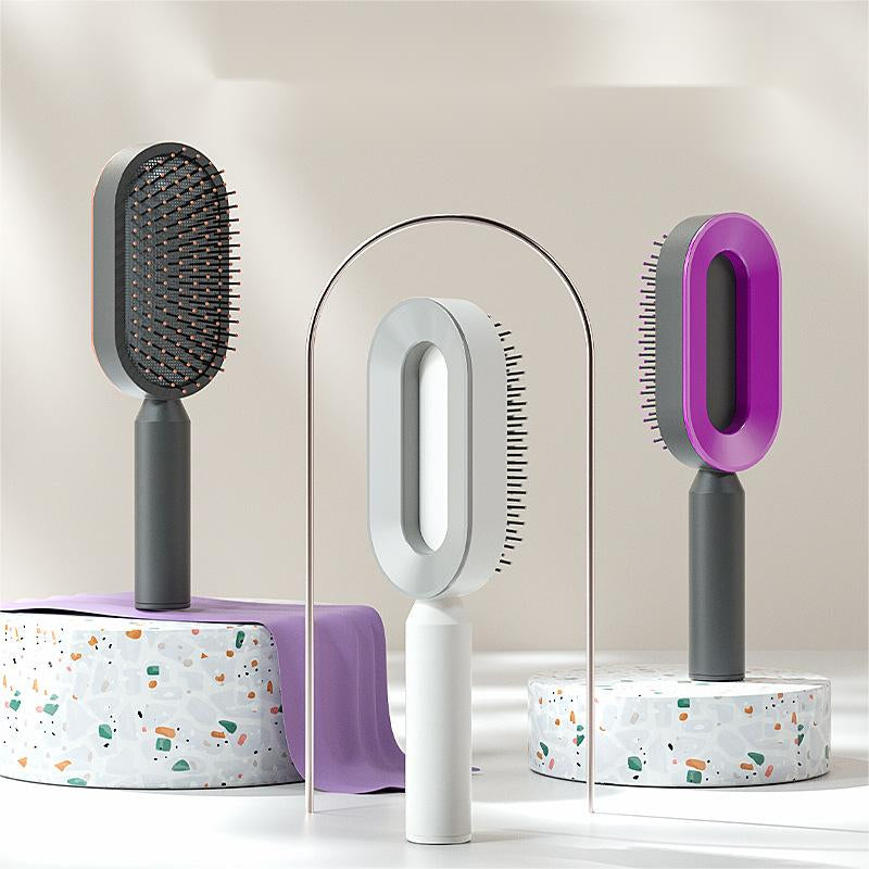 Central Hollow Cushion Hair Comb