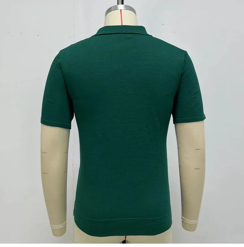 Men Summer Luxury Knitted Polo Shirt