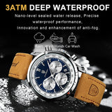 Men's waterproof multi-functional quartz watch