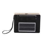 USB Solar Energy Portable Retro FM Radio With Bluetooth Wireless Speaker