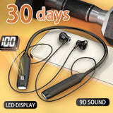 Super Power Wireless Magnetic Neckband With LED Display Sports
