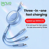 100W 3 In 1 Retractable Fast Charging Cable