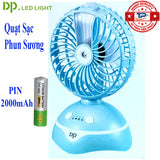 Portable Rechargeable Table Mini Fan With Water Sprayer