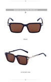 Retro INS Style Steampunk Square Sunglasses