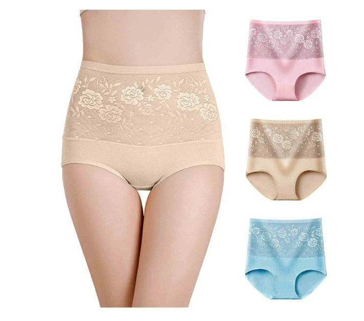 Elegant Floral Soft Fit Panty ( Set of 3 ) Free Size