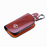 Elegant Wood Texture Car Key Pouch