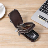 Crocodile Pattern Cowhide Key Holder