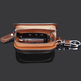 Elegant Wood Texture Car Key Pouch